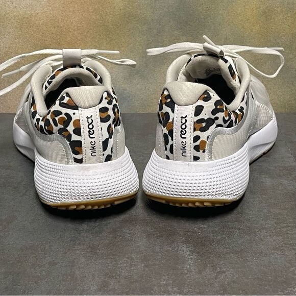Nike React Escape Run DM3083-100 White Leopard Women's Running Shoes Size 7M - Picture 6 of 16